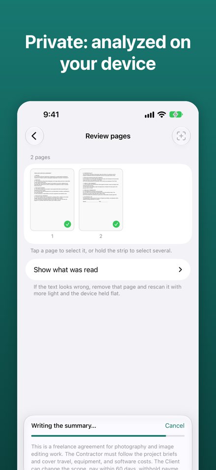 Analyzing on the device